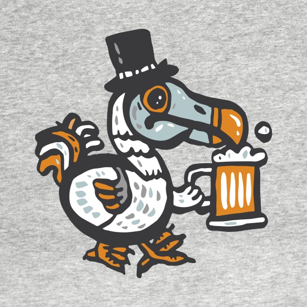 Dodo with beer by nokhookdesign